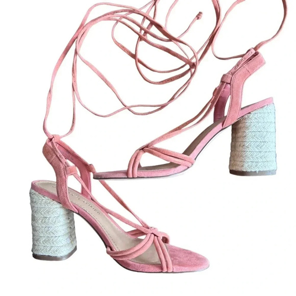 Gibson Latimer Coral Strappy Block Heel Leather Sandals womens size 8 - Picture 7 of 11